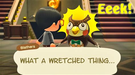 acnh blathers reactions.